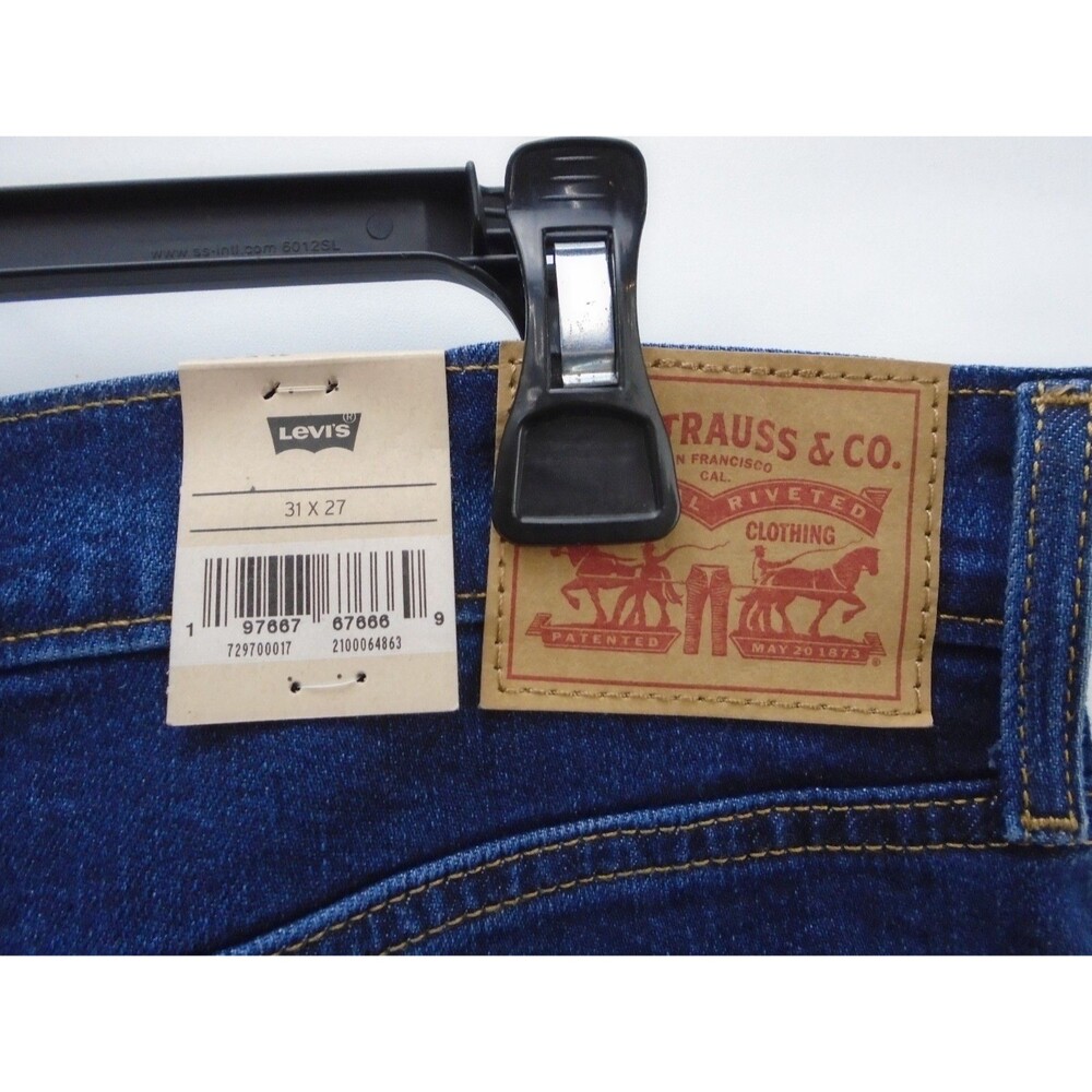 Levi's High Rise Wide Leg Jeans Womens 31x27 Winter Evening Dark Indigo Denim - Picture 10 of 12